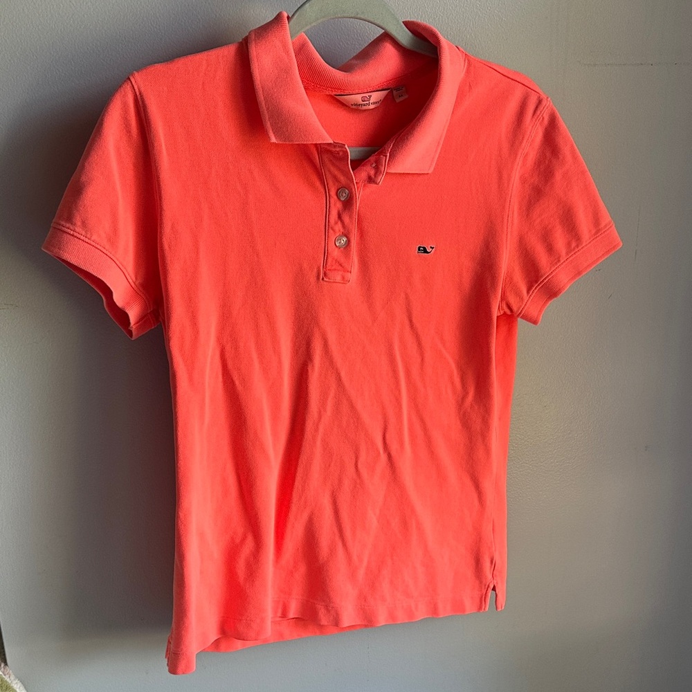 Vineyard Vines Coral-Orange Polo Shirt